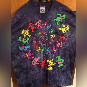 Vintage Grateful Dead Dancing Bears T-Shirt Liquid Blue XXL